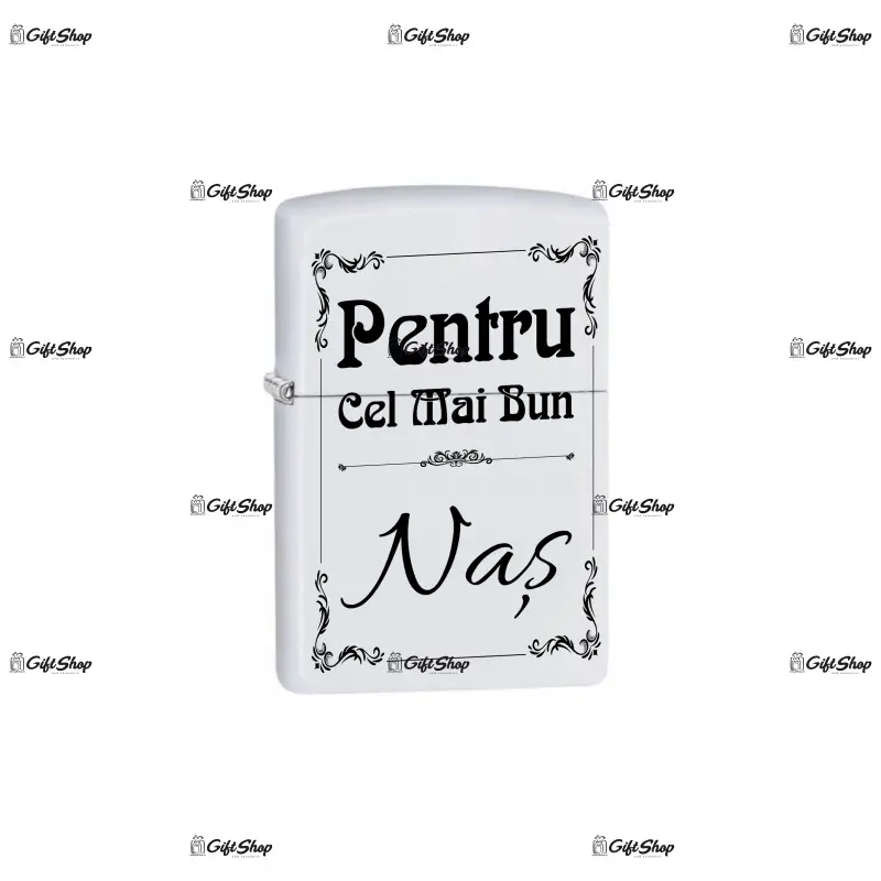 Cel mai bun nas, bricheta metalica gravata laser cu mesaj